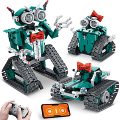 IQKidz 3in1 RC robot close-up showing modular build for hands-on STEM learning.