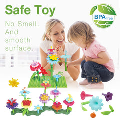 IQKidz Flower stems and branch pieces provide sturdy garden structures for designs.