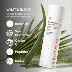 irestore shampoo lather in hand showing creamy texture for gentle cleansing