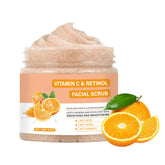 IREV Vitamin C Face Scrub bottle top view highlighting brightening design