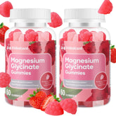 IRIDESICENT Magnesium Glycinate Gummies bottle with strawberry flavor for daily relaxation and sleep support.