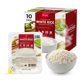 IRIS USA instant white rice tray microwave-ready in 80 seconds for quick meals