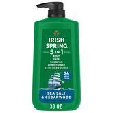 Irish Spring 5in1 bottle sea salt cedarwood for all-day freshness