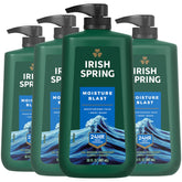 Irish Spring Moisture Blast bottle front view showing fresh scent