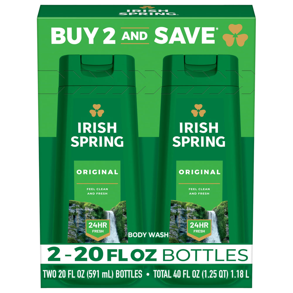 Irish Spring Original moisturizing wash bottle ready for daily face and body refresh.