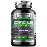Iron Labs Cycle Support NAC bottle showing a 1-month supply for on-cycle routines