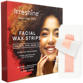Irreshine facial wax strips pack front for at-home grooming