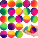 Irrmshr 18-pcs bouncy balls front view in bright colors for kids' play