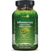Irwin Naturals Inflamma-Less bottle close-up highlighting joint comfort support.