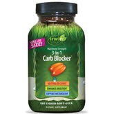 Irwin Naturals Maximum Strength 3-in-1 Carb Blocker bottle front for easy carb control.