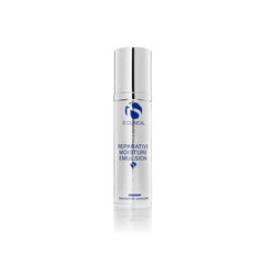 iS CLINICAL Reparative Moisture Emulsion bottle front view for hydrated, smooth skin