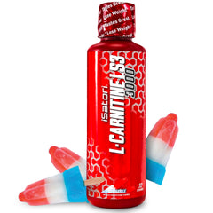 iSatori L-Carnitine LS3 3000 bottle pour for pre-workout energy.