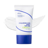 ISNTREE Hyaluronic Acid Daily Sun Gel bottle showing lightweight SPF 30 protection