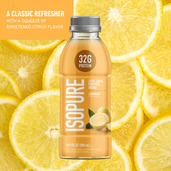 Isopure Lemonade Clear Protein pour shot, convenient on-the-go protein intake