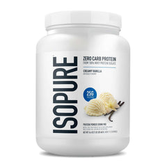 Isopure Nutrition Facts label closeup highlights vitamins and minerals.