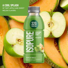 Isopure Ready-to-Drink bottle in hand showcases convenient, on-the-go protein for workouts or travel.