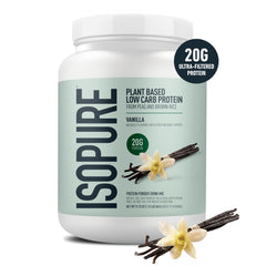 Isopure vanilla protein shaker ready for a post-workout smoothie