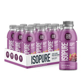 Isopure Zero Carb 32g Grape Frost bottle ready for post-workout recovery.