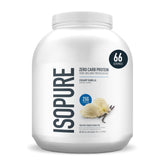 Isopure zero-carb creamy vanilla container for a high-protein, sugar-free shake
