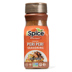 iSpice Peri Peri seasoning close-up on grill delivers smoky heat.