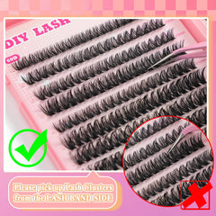 ISTGIFT Fluffy Wispy Lash Clusters image demonstrates soft fibers for natural fullness.