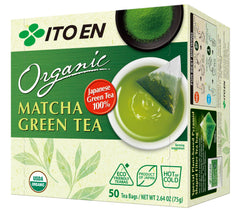 ITO EN Organic Matcha Green Tea bags for rich aroma and hot or iced brewing