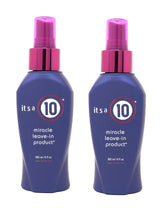 Its a 10 Haircare Miracle Leave-In bottle pour boosts shine and reduces frizz.