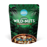 It's Good Energy Brazil Wild Nuts packaging highlights 100% wild-grown nuts for a clean snack.
