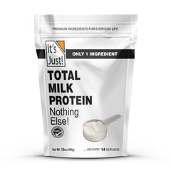 It's Just! MPC-85 unflavored powder in bottle for versatile shakes.