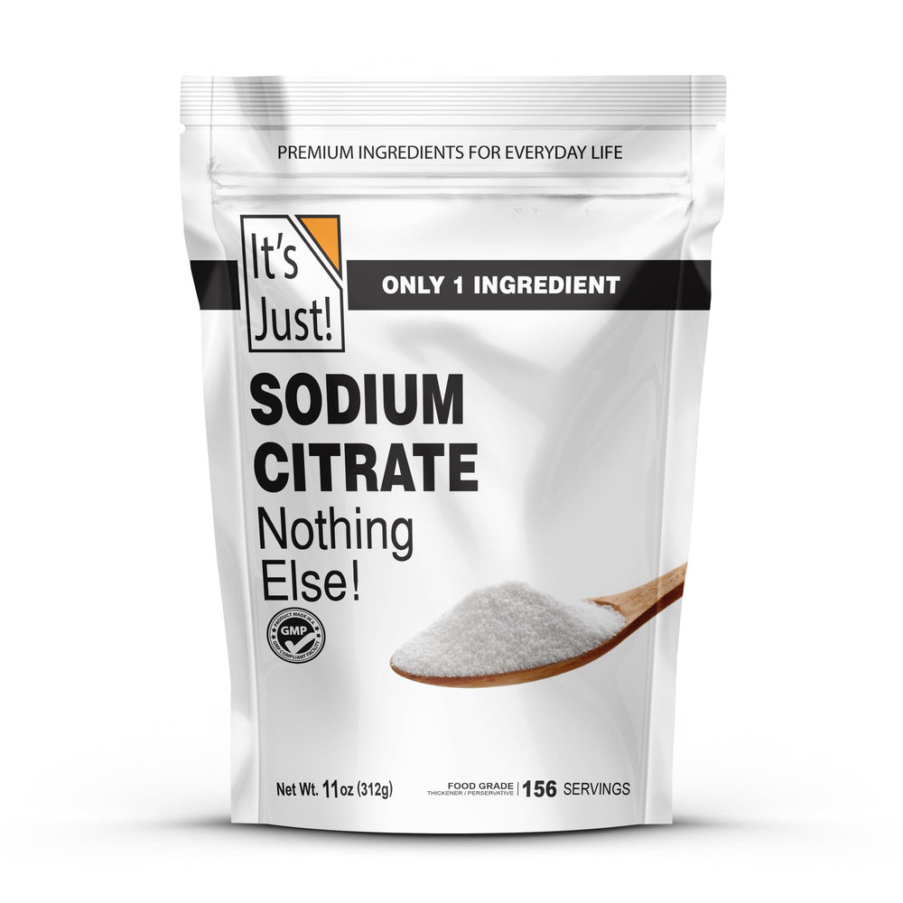 It's Just! Sodium Citrate bottle pour promotes smooth, creamy sauces with stable emulsions.