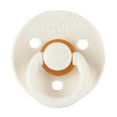 Itzy Ritzy pacifier featuring a cable-style handle for chic detail.