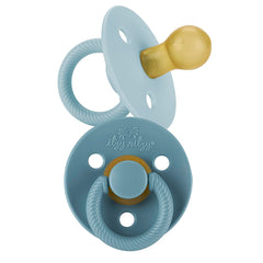 Itzy Ritzy natural rubber pacifier Harbor with cherry nipple for soothing comfort.