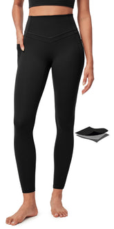 IUGA PowerTight compression leggings front view showing silhouette and fit for workouts.