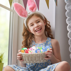 IUULOB Easter Mochi Squishy Easter-basket design for festive desk toy