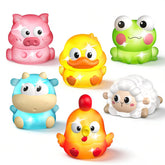 iValea light-up pig bath toy glows in water, ideal for engaging toddlers during bath time.