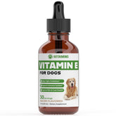 iVitamins Vitamin E for Dogs bottle with dropper for easy dosing