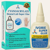 IVORIE Super Glue Adhesive in a clear bottle enables precise, gap-filling bonds.