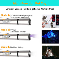 IVVTRYI laser pointer cat toy with mice pattern encourages playful pouncing and engagement.