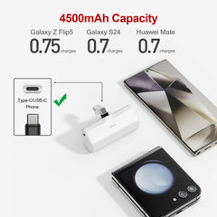 iwalk 4500mAh compact power bank side view, ready for daily use
