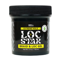 IWELL Signature Loc Star Gel bottle offers strong hold for braids and edges