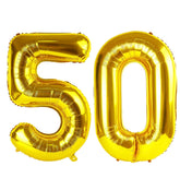 IWERP gold-number-50-balloon-40-inch for a striking birthday photo backdrop.