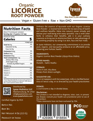 Iyasa Holistics licorice root powder scoop ready for measuring.
