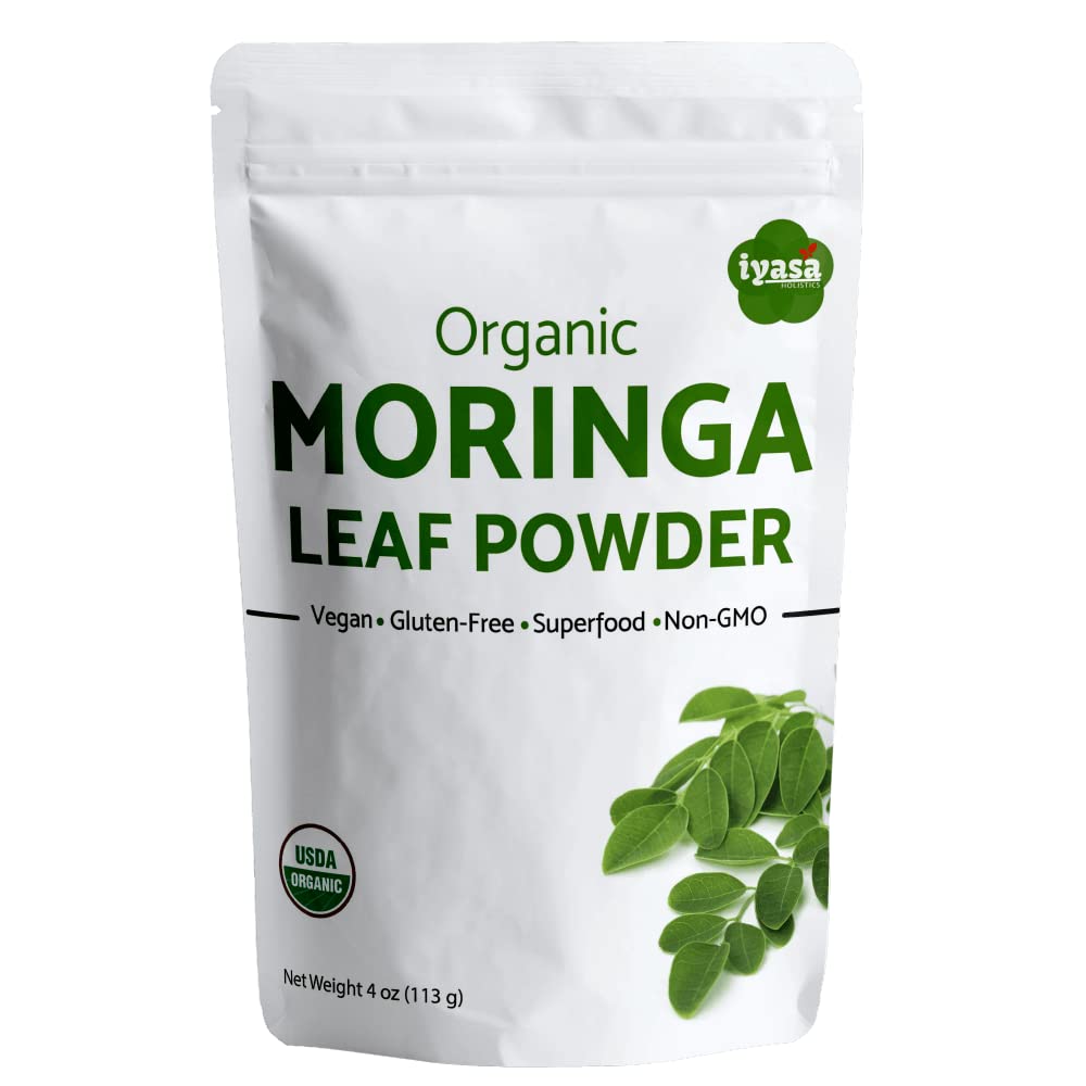 Iyasa Holistics moringa powder bottle ready for daily greens boost.