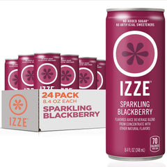 IZZE Blackberry sparkling can with bold real-fruit flavor and refreshing fizz.