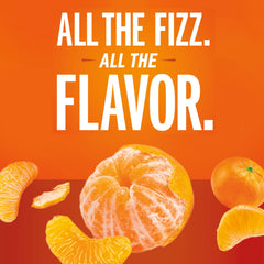 IZZE Clementine label close-up highlights real fruit content and vibrant color.