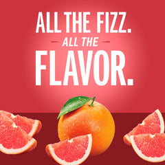 IZZE Grapefruit sparkling juice in a glass, ideal for sharing at gatherings.
