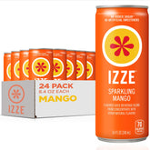 IZZE Mango Sparkling Juice can with bold mango flavor and no added sugar.