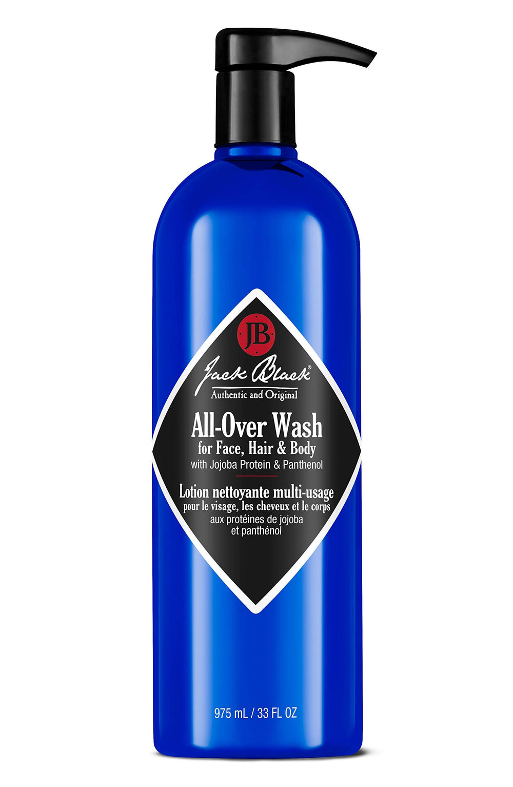 Jack Black All Over Wash bottle front view, multipurpose cleanser.
