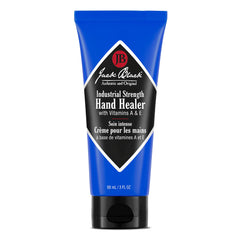 Jack Black Industrial Strength Hand Healer bottle front view, promoting long-lasting moisture and protection.