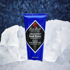 Jack Black Industrial Strength Hand Healer packaging back, road-tested by professionals.